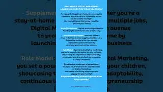 🌟 Parenting & Digital Marketing A Winning Combo for Today's Economy!