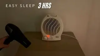 CALMING SOUND of HAIR DRYER for SLEEP DEEPLY - White Noise 3HRS (ASMR)