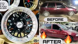 SUZUKI CULTUS MODIFIED | ROTIFORM DEEP DISH ALLOY RIMS INSTALL CULTUS VXR | SPORTY LOOK ❤️❤️