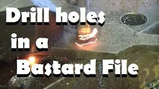 Drill speed holes in a rusty old Bastard file