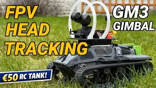 Отслеживание положения головы по FPV на радиоуправляемом танке JJRC 8812 стоимостью 50 евро.