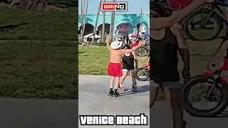 COWBOY STAYING ALIVE at Venice Beach roller disco Plaza. #Grind #grind #veniceskatepark