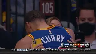 Steph Curry's Mom Was Crying After Steph Broke The Record!🙏 Steph Hugs His Mom After Making History!