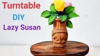 Wooden Lazy Susan | How to make a motorized Turntable | DIY community