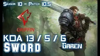 GRF Sword GAREN vs JAYCE Top - Patch 10.5 KR Ranked
