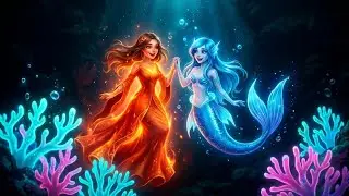 حكاية النور والظلام حورية البحر ضد سكارلت| Mermaid & Fire Princess vs Scarl – Magical Kids Adventure