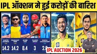IPL Auction 2026 करोड़ों की बारिश | सबसे मेहंगे खिलाड़ी | Indian cricket reaction 
