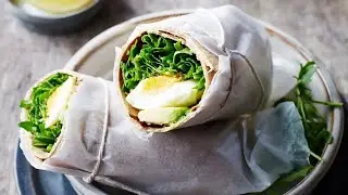 Wrap de roquette avocat &oelig;uf dur | Recette gourmande