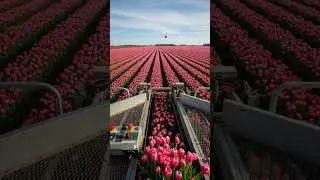 This Flower Harvesting Machine Is Mesmerizing 🌷🚜 | USA Farming