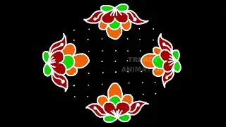 Simple and easy rangoli with 11*3dots | 11dots rangoli | Latest kolam | Easy muggulu | Muggulu |