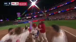 [Highlight] Trea Turner and the Phillies walk off the Braves in the 10th inning with a bases loaded