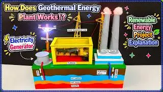 geothermal energy plant working model explanation in english - renewable energy - diy - howtofunda