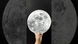 DIY 3D FULL MOON &bull; PLASTER OF PARIS MOON ART &bull; FULL MOON PAINTING