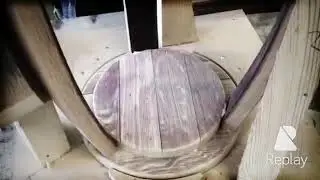 Winebarrel stool handmade