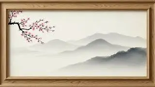 Framed Art With Music | Minimalist Zen Mountain & Relaxing Ambient 4K