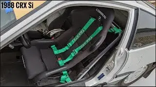 Track CRX gets Upgraded Seat Mods with Harness and Bar