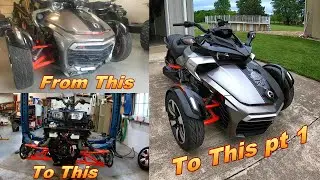 Can-am Spyder F3 Crash repairs pt1