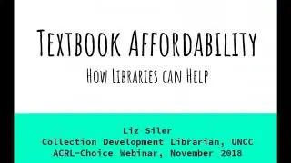 Case studies on course material affordability programs at North American University Libraries