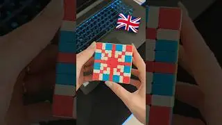 Флаг Великобритании на кубике Рубика #calmdown #music #rubikscube #cubing #кубикрубика #cube #rubik