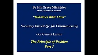 Necesdsary Knowledge for Christian Living - 01/13/2026