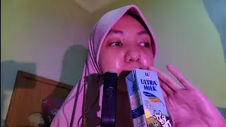 ASMR Drinking Sounds Fresh Milk (Soft Whisper)
