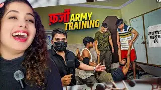 FARZI ARMY TRAINING | HARSH RAJPUT | Reaction | Nakhrewali Mona 