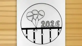 Happy New Year 2026 drawing #fireworks #2026 #celebration 