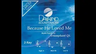Because He Loved Me: backing track: 4.12.2022