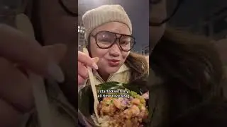 Filipino food at Bryant Park Christmas Holiday Market #filipinofood #filipinainnewyork