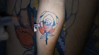How To Draw Simple Rose Tattoo With Pen 🥰 #shorts #short #viral #tattoo