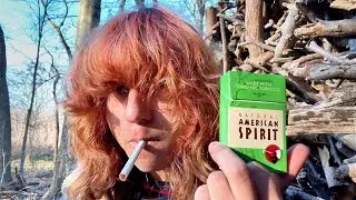 Smoking American Spirit Light Green Cigarette [Review]￼