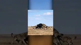 Волки напали на стадо коров #волк