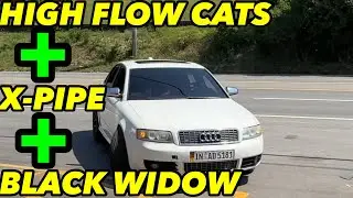Audi S4 4.2L V8 с X-PIPE и выхлопной системой BLACK WIDOW!