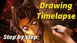How to draw shinobu koccho ✍️  | easy tutorial for beginners | #mangadrawing #artwork 