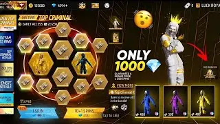 NEW CRIMINAL RING EVENT FREE FIRE | GOLDEN TOP CRIMINAL BUNDLE SPIN | FREE FIRE NEW EVENT