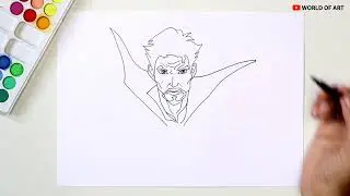 How to draw Dr Strange | Marvel Character Drawing with pen
