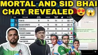 MORTAL and SID bhai chat leaks (Click-bait) | Skyesports overall standing day 3