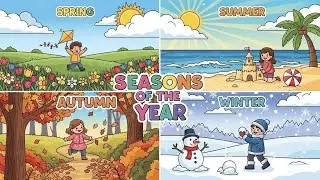 🌸☀️🍁❄️ Seasons of the Year | Fun Kids Song About Weather & Seasons | Happy Tale & Tune