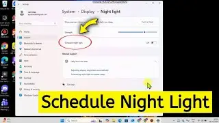 How to schedule night light on Windows 11