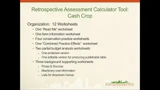 Row Crop Soil Health Case Study Tool Kit Training - Video 4/6 - SH Economics Calculator & Adjusting