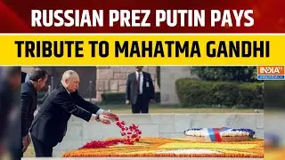 Putin Pays Tribute to Mahatma Gandhi, Signs Visitors&rsquo; Book at Rajghat