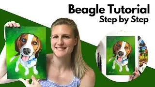 Beagle Acrylic Painting Tutorial Step by Step in Acrylics