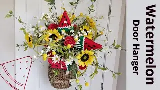 Watermelon Door Hanger | Watermelon Wreath | DIY Summer Wreaths for Front Door | DIY Door Hanger