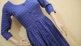 Frock Style Front Open Kurti Cutting And Stitching | My Art