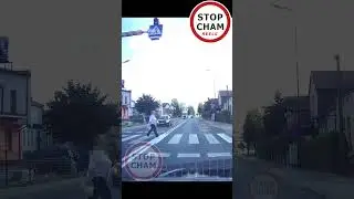 Policja i pieszy wchodzący niewchodzący #stopcham #policja  #dashcam #wideorejestrator