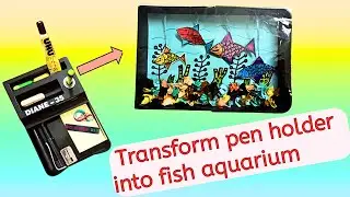 Easy paper aquarium craft ! | Paper Fish Aquarium Craft School Project | Fun Weekend Projects
