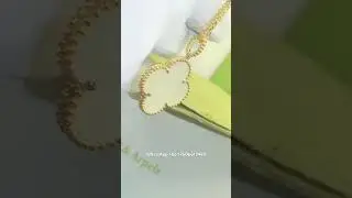 Custom Made Van Cleef Arpels Magic Alhambra Necklace 18K Yellow Gold White Mother Of Pearl