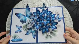 Make your own STUNNING Christmas POP-UP CARDS with twinkle 3D flowers & butterflies 