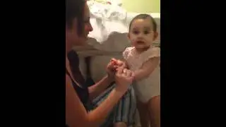 8 month baby saying NO!!! LOL
