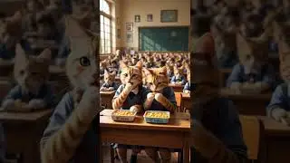 cat school lover #viral shorts #amazing cat shorts #digital dreams ai
